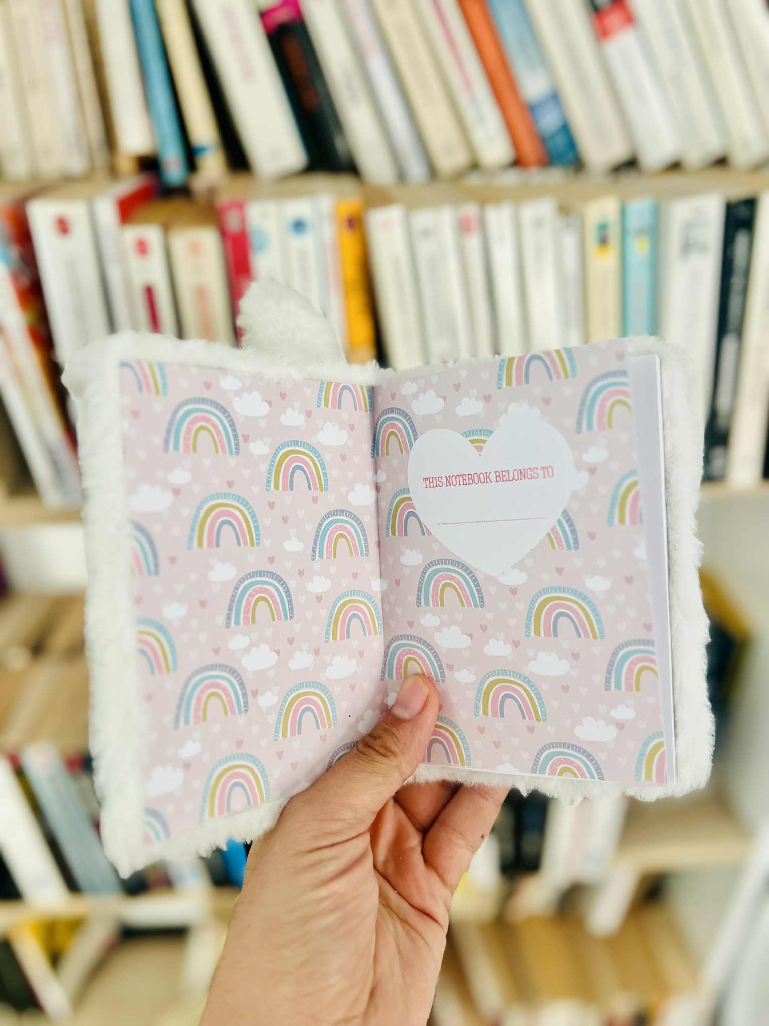 Bloc-notes en peluche Kitty Blanc