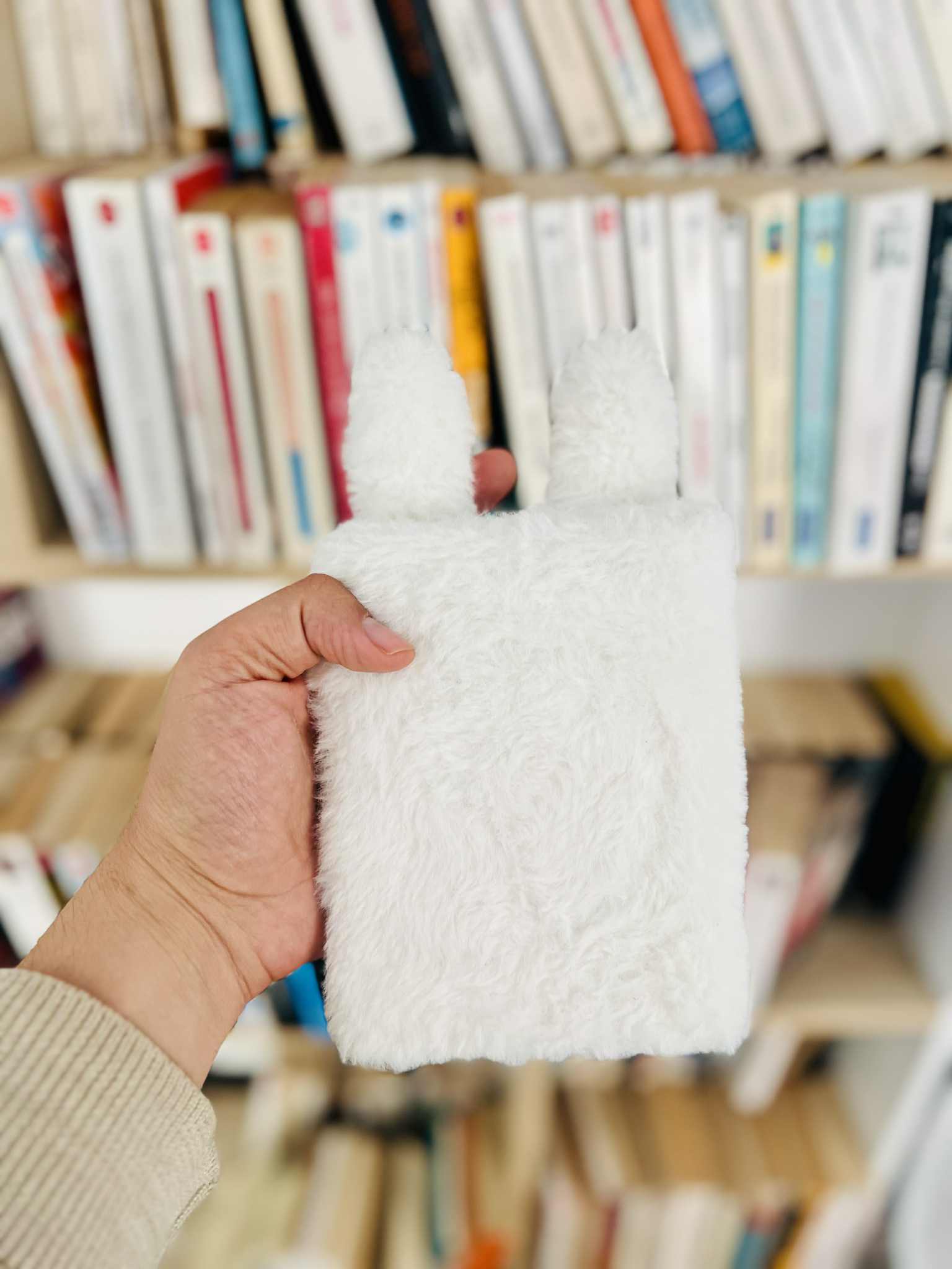 Bloc-notes en peluche Kitty Blanc