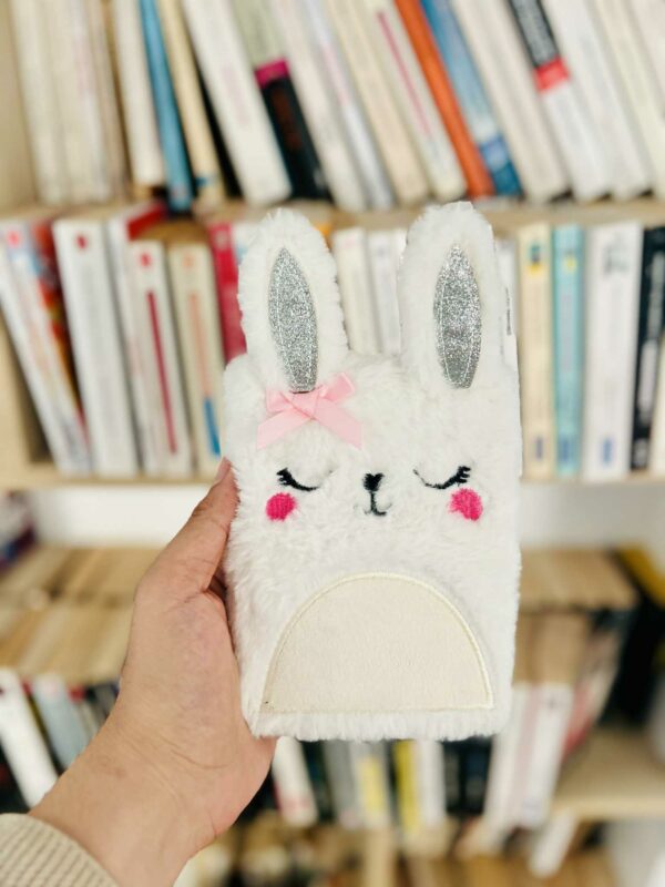 Bloc-notes en peluche Kitty Blanc 1 Bloc-notes en peluche Kitty Blanc