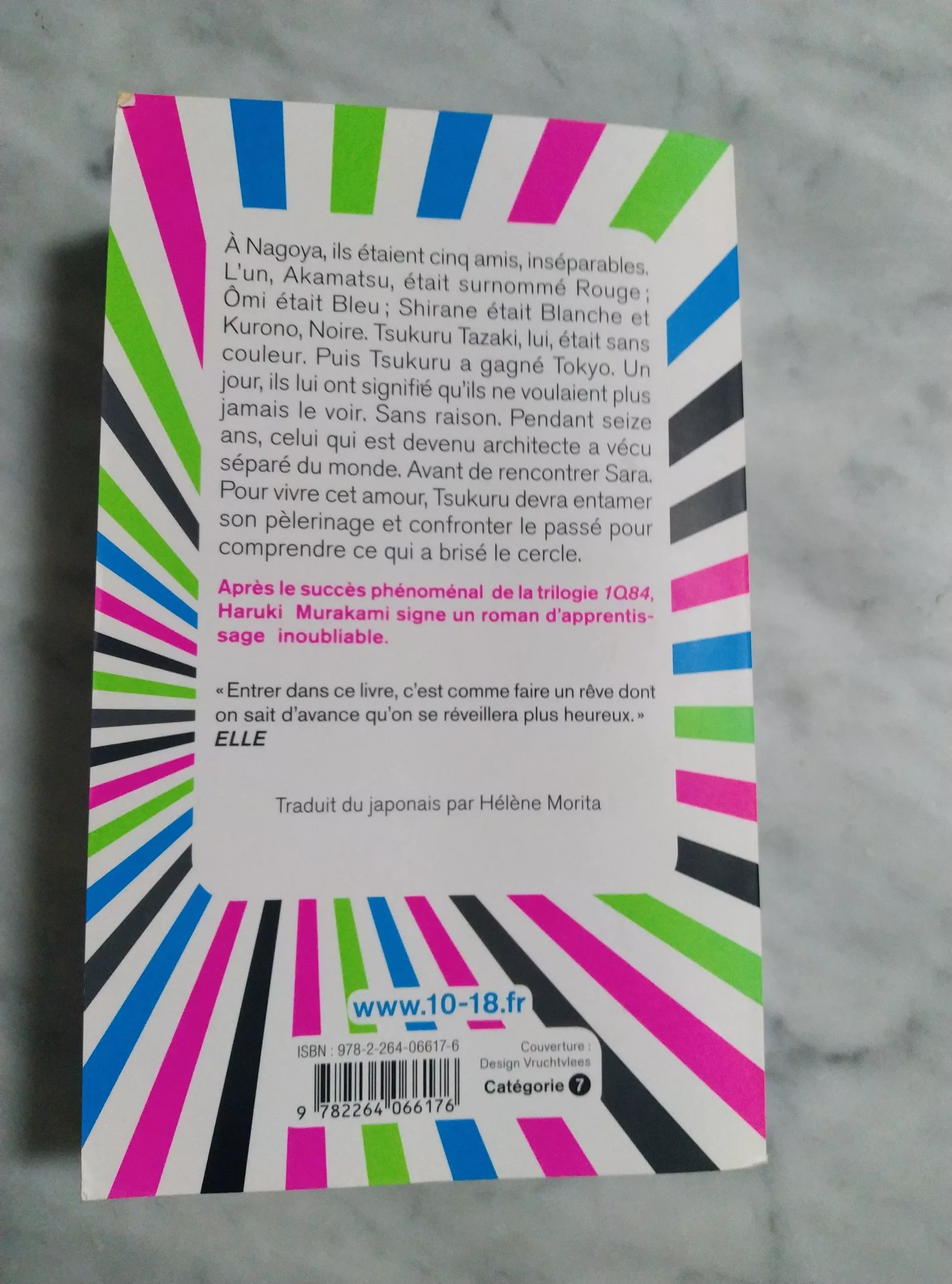 L’Incolore Tsukuru Tazaki et ses années de pèlerinage de Haruki Murakami