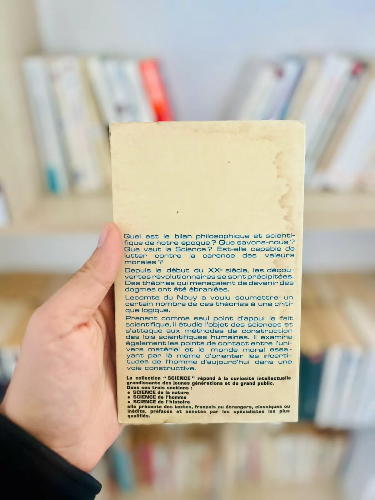 L’homme devant la science