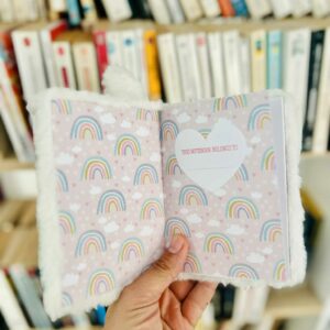 Bloc-notes en peluche Kitty Blanc