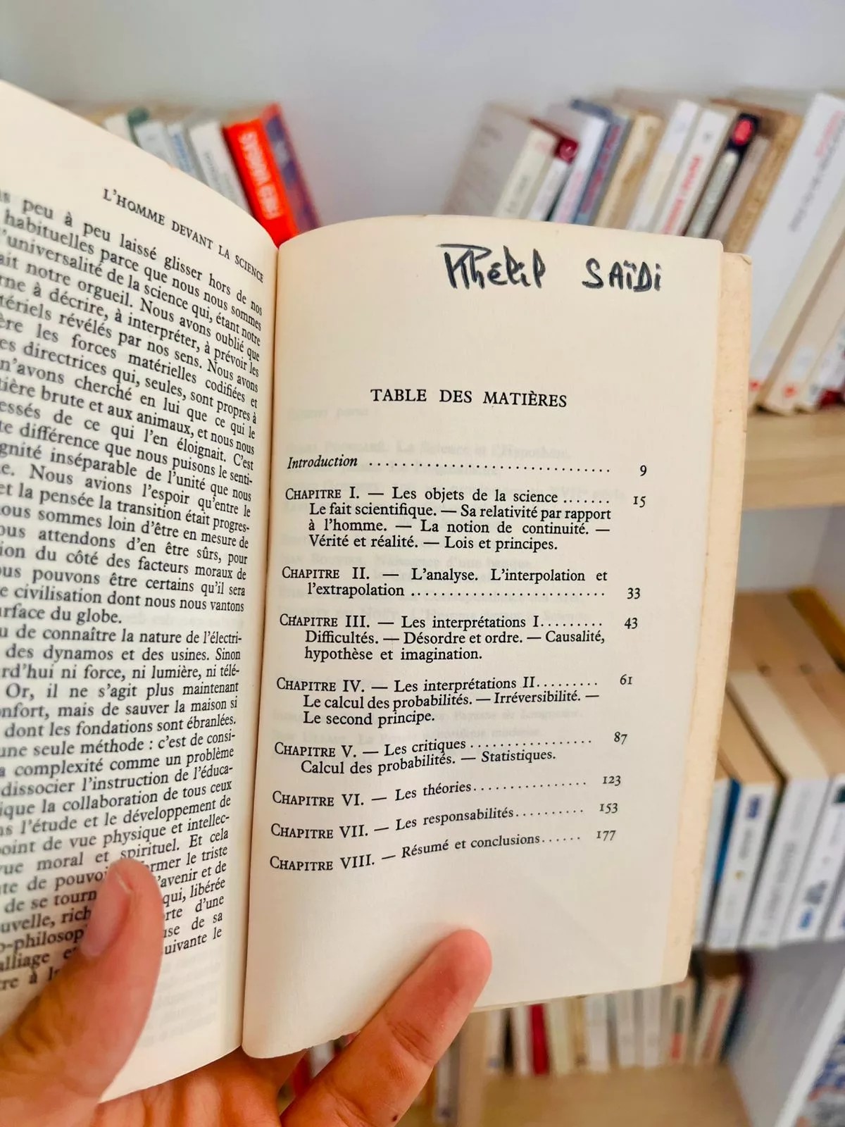 L’homme devant la science