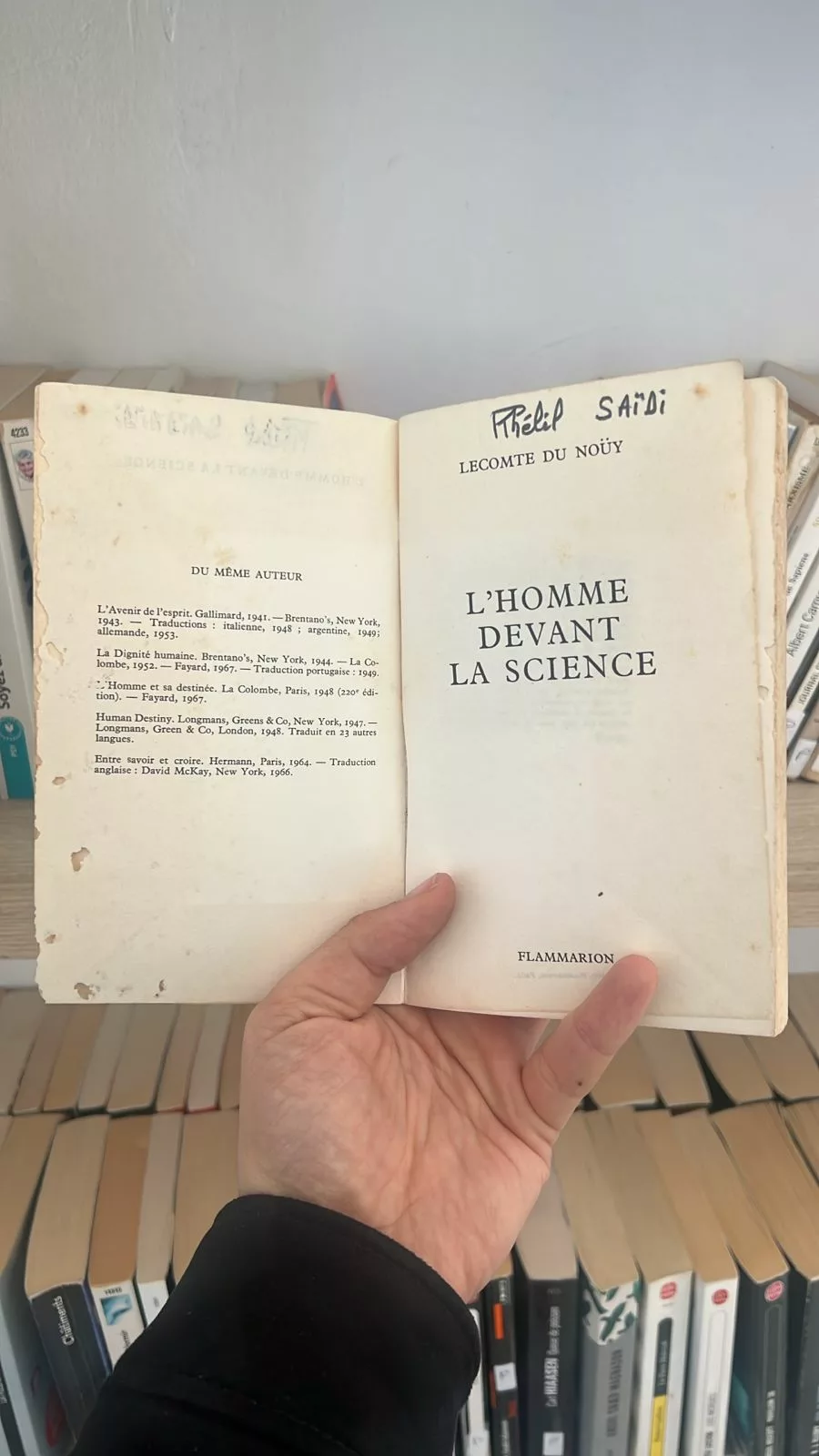 L’homme devant la science