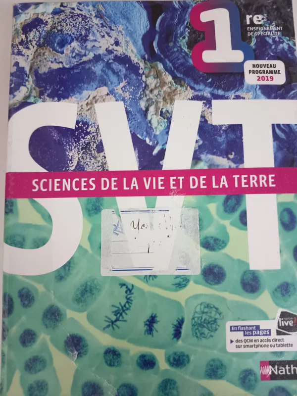 Manuel de spécialité SVT 1ère cursus français 1 Manuel de spécialité SVT 1ère cursus français