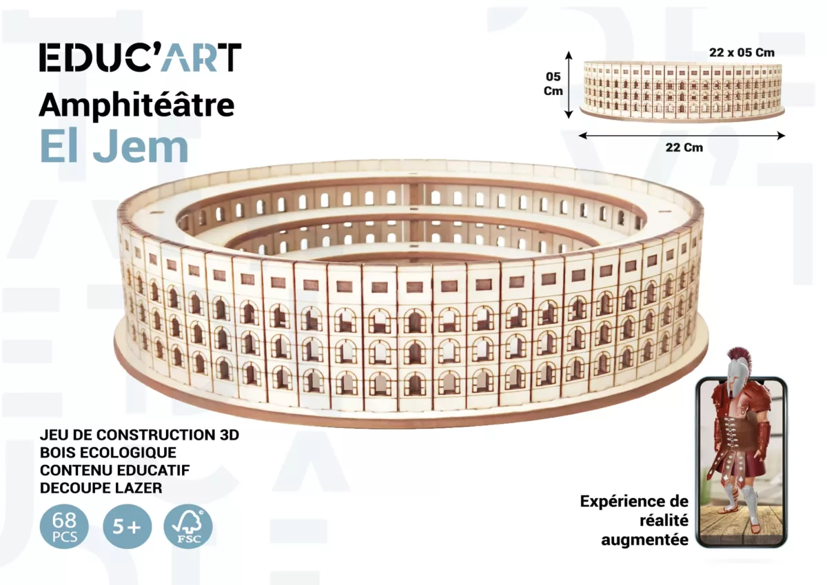 Kit de Construction 3D – Amphithéâtre d’El Jem